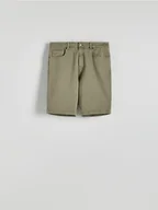 Spodenki męskie - Reserved - Jeansowe szorty regular fit - zielony - miniaturka - grafika 1