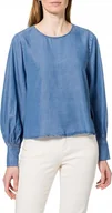 Bluzki damskie - Bluzka damska ONLY Ruby Tencel LS Life, Medium Blue Denim, rozm. S - miniaturka - grafika 1