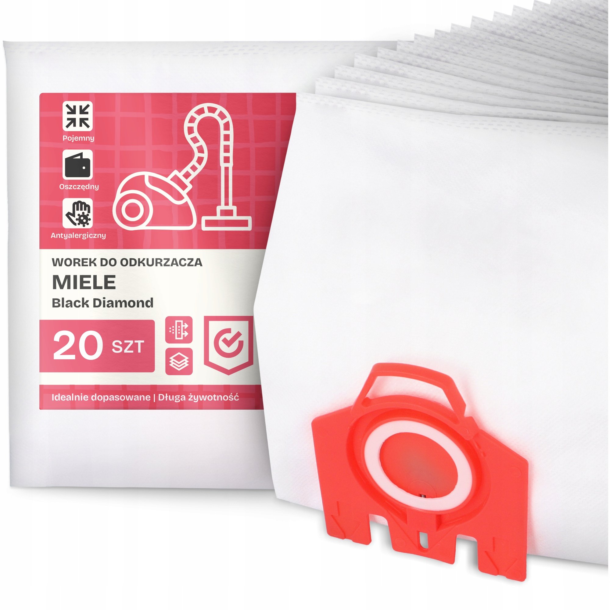 20x Worek do Odkurzacza Miele Black Diamond Syntetyczny Duży Torba Worki G9