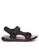 Sandały męskie - Lanetti Sandały MSS20230-13 Brązowy - miniaturka - grafika 1