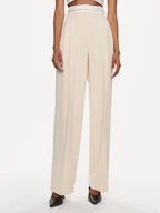Spodnie damskie - Patrizia Pepe Spodnie materiałowe 8P0576/A375-B788 Beżowy Regular Fit - miniaturka - grafika 1