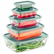 Pojemniki kuchenne - Pojemniki plastikowe ZESTAW 5 szt na żywność LODÓWKA ZAMRAŻARKA morski - miniaturka - grafika 1