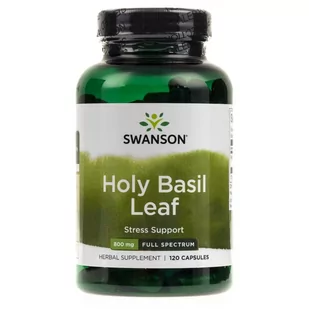 SWANSON Holy Basil Leaf, 400 mg, 120 kapsułek - Witaminy i minerały - miniaturka - grafika 1