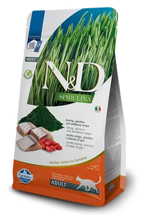 FARMINA N&D Spirulina Herring Cat Adult 1,5kg - Sucha karma dla kotów - miniaturka - grafika 1