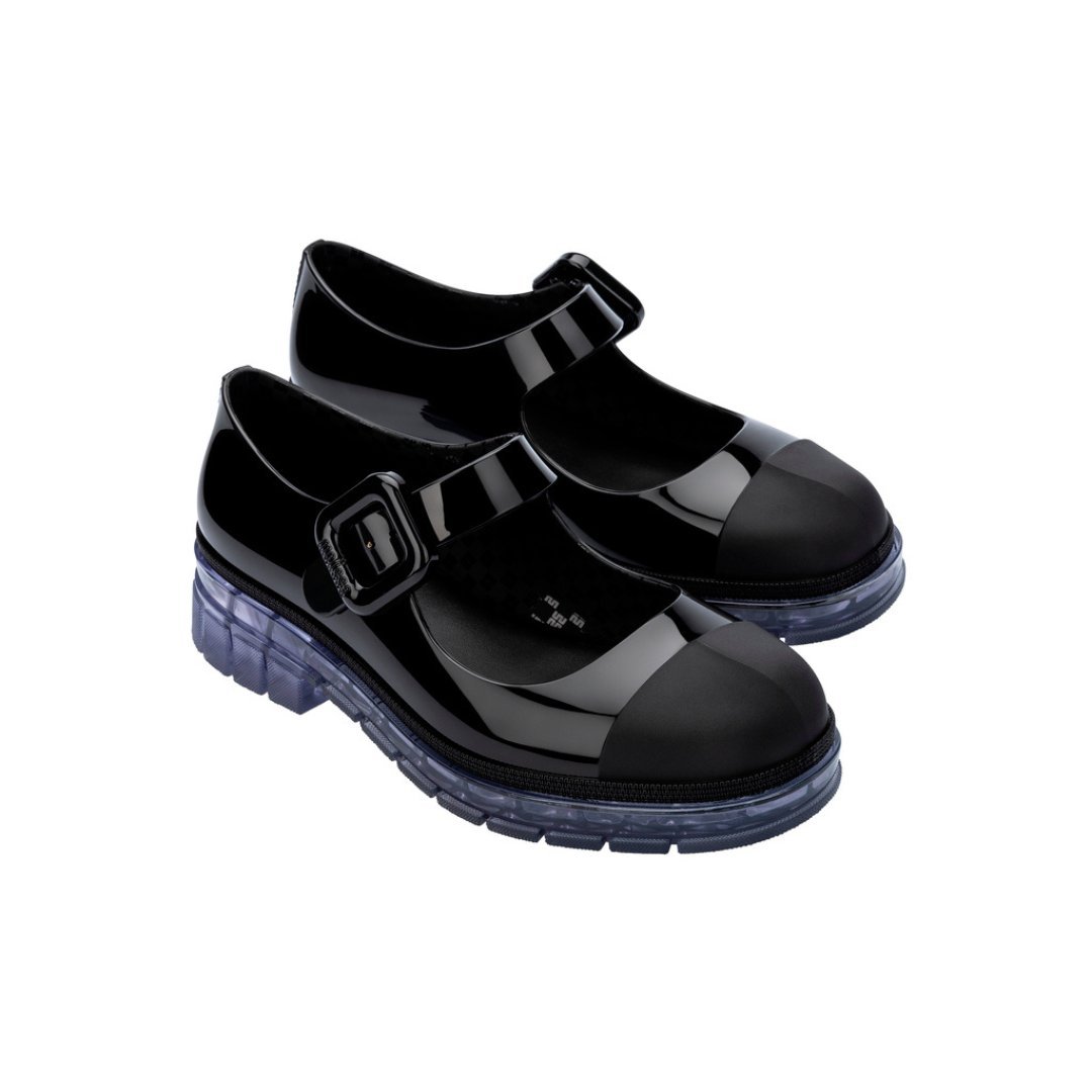 Melissa June Ad Black/ Clear Damskie Półbuty Czarne 37