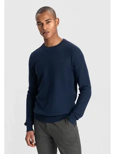DSTREZZED Sweter w kolorze granatowym - Swetry męskie - miniaturka - grafika 1