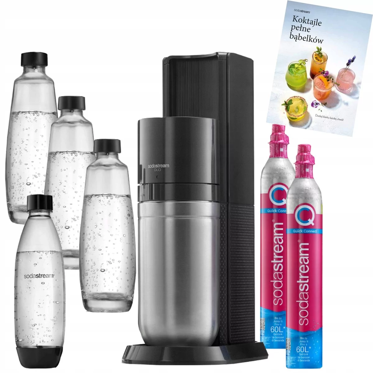 Saturator wody SodaStream Duo 4 BUTELKI 2 Cylindry