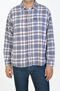WRANGLER 1 PKT SHIRT STONE WASH BLUE KOSZULA FLANELOWA - Koszule męskie - miniaturka - grafika 1
