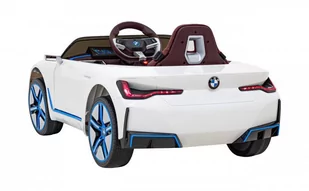 Autko BMW i4 na akumulator dla dzieci Biały + Wolny Start + EVA + Ekoskóra + Audio LED + Pilot - Pojazdy elektryczne dla dzieci - miniaturka - grafika 1