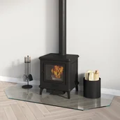 Akcesoria kominkowe - Panel kominkowy, szklany, sześciokątny, 120x50 cm - miniaturka - grafika 1