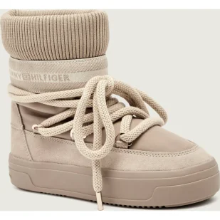 Tommy Hilfiger Śniegowce z dodatkiem skóry - Śniegowce damskie - miniaturka - grafika 1