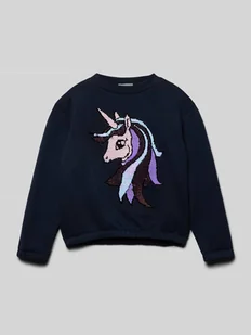 Bluza z mieszanki bawełny o kroju regular fit i interaktywnym designie - Bluzy dla dziewczynek - miniaturka - grafika 1