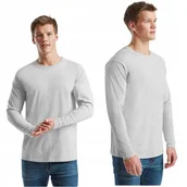 Koszulki męskie - Koszulka Męska T-shirt Długi Rękaw PRMEMIUM 310360 SZARA Heather 2XL - miniaturka - grafika 1