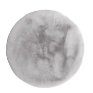 Dywany - Dywan futrzany Ø90 cm szary - miniaturka - grafika 1