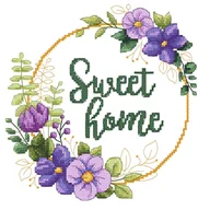 Pasmanteria - Haft krzyżykowy - Zestaw do haftu - Sweet home - miniaturka - grafika 1