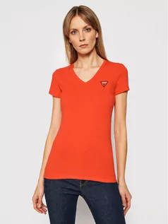 Koszulki i topy damskie - Guess T-Shirt Mini Triangle W1GI17 J1311 Pomarańczowy Slim Fit - grafika 1