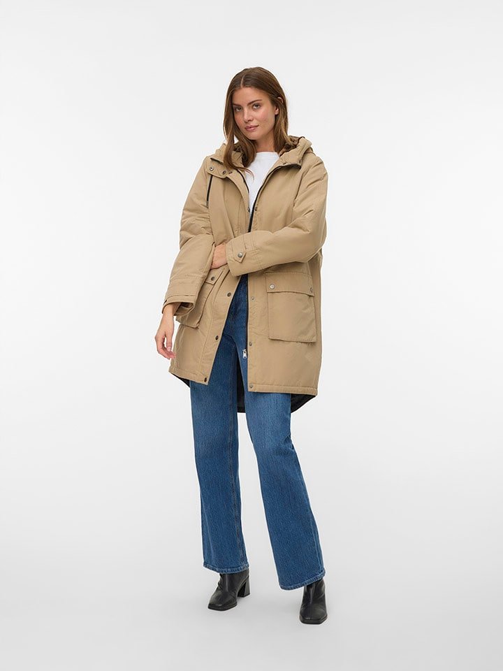 Vero Moda Parka w kolorze beżowym