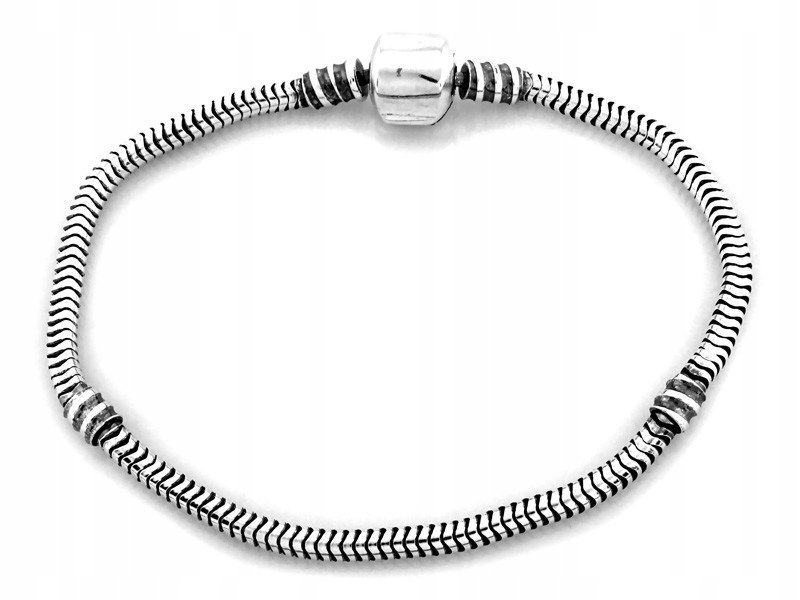 Srebrna bransoletka damska 925 do zawieszek beads charms na prezent r20