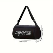 Inne - TEMU Torba sportowa , materiał tkaninowy, duża pojemność, zapięcie na zamek błyskawiczny, można prać ręcznie, z nadrukiem alfabetu, do podróży, na - miniaturka - grafika 1