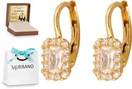 Kolczyki - Rodium Złote kolczyki 585 wiszące prezent grawer pudełko RD-53744 - miniaturka - grafika 1