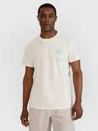 Koszulki męskie - T-shirt męski 4F 4FRSS25TTSHM2688-11S Biały Roz. XL - miniaturka - grafika 1