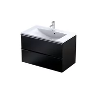 Szafki łazienkowe - Szafka łazienkowa pod umywalkę Oristo Etna Uni 80 cm czarny mat OR52-SD2S-80-8 - miniaturka - grafika 1