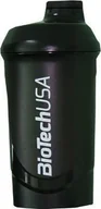 Shakery i bidony sportowe - BioTech Shaker Wave 600ml Czarny Szejker - miniaturka - grafika 1