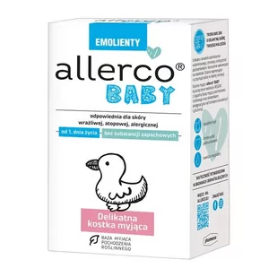 Allerco Baby delikatna kostka myjąca 100 g - Kosmetyki kąpielowe dla dzieci - miniaturka - grafika 1