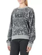 Bluzy damskie - Vans Damska bluza Cheetah Clipper Crew, asfalt, XS, asfalt, XS - miniaturka - grafika 1