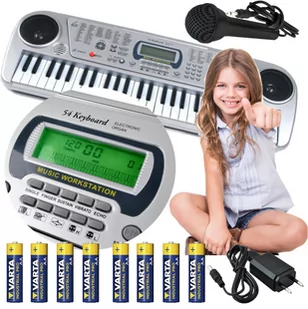 Organy Pianino Dla Dzieci +Mikrofon + 8 Baterii Aa Z424Z - Instrumenty klawiszowe - miniaturka - grafika 1