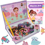 Układanki dla dzieci - Układanka Magnetyczna Puzzle Ubieranie Dziewczynki - miniaturka - grafika 1