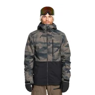 Kurtki narciarskie - Kurtka snowboardowa męska Quiksilver Mission Printed Block - miniaturka - grafika 1