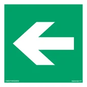 Systemy ekspozycyjne i znaki informacyjne - AE005 KIERUNEK DROGI EWAKUACYJNEJ, PS - PŁYTA PCV 1MM FOTOLUMINESCENCYJNA; (500X500MM) - miniaturka - grafika 1