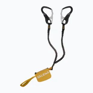 Lonża Salewa Via Ferrata Ergo Core black/yellow - Sprzęt wspinaczkowy - miniaturka - grafika 1