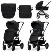 Wózki dziecięce - WÓZEK 2W1 SPACERÓWKA Z GONDOLĄ DUŻE KOŁA AKCESORIA W ZESTAWIE LORELLI - miniaturka - grafika 1