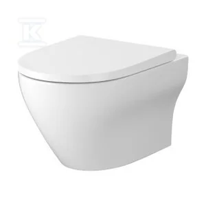 Zestaw C201 miska zawieszana LARGA PRO OVAL VORTEX , deska Larga slim wrap duroplastowa wolnoopadająca z łatwym wypinaniem - Miski WC - miniaturka - grafika 1