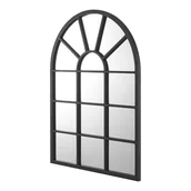 Lustra - Lustro ściennie Villalago 80x60 cm Czarne, matowe - miniaturka - grafika 1