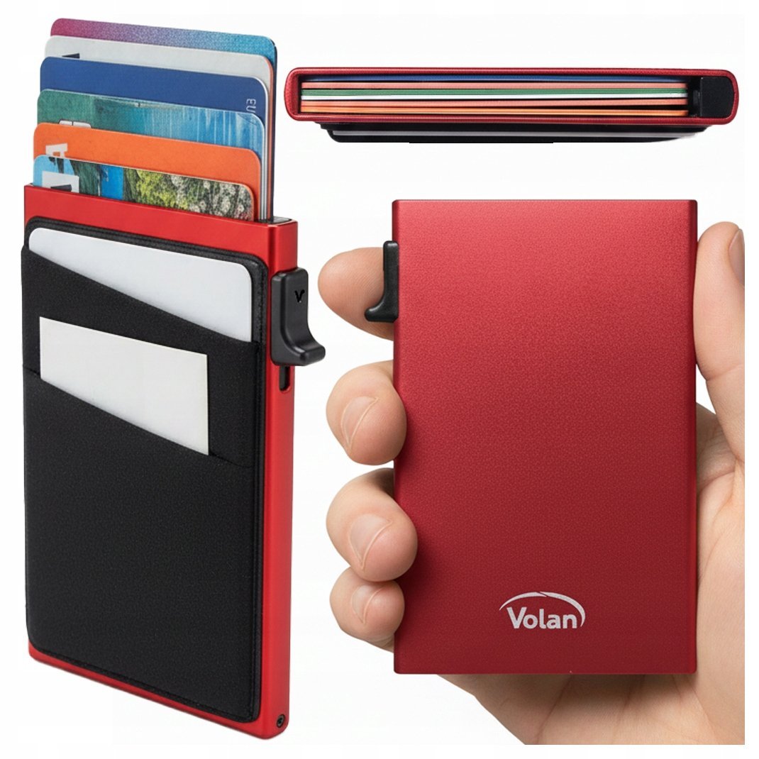 Etui na karty Kredytowe Płatnicze ALUMINIOWE CARD HOLDER Portfel RFID VOLAN
