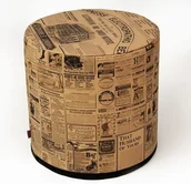 Pufy i podnóżki - Sunlovers Sunlovers, pufa, Newspaper, 40x40 cm - miniaturka - grafika 1