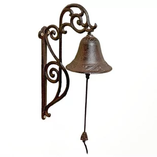 Dzwon żeliwny, brązowy, 12 cm - Świeczniki - miniaturka - grafika 1
