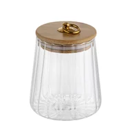 Pojemniki kuchenne - POJEMNIK SZKLANY Z POKRYWKĄ DREWNIANĄ FLORINA BELLA 500 ML - miniaturka - grafika 1