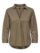 Bluzki damskie - ONLY Bluzka w kolorze jasnobrązowym - miniaturka - grafika 1