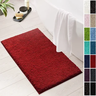 Dywanik kąpielowy Sky Soft Red 80 x 150 cm - Dywaniki łazienkowe - miniaturka - grafika 1