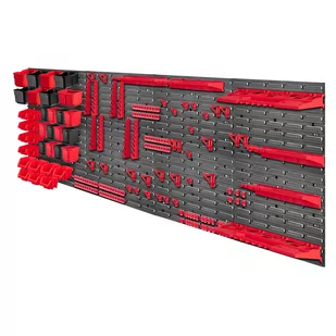 Tablica warsztatowa Lokke 122 elementy 232 x 78 cm, czerwona - Pozostałe wyposażenie warsztatu - miniaturka - grafika 1