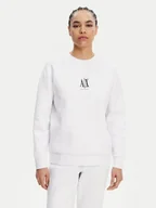 Bluzy damskie - Armani Exchange Bluza XW000821 AF10818 U0002 Biały Regular Fit - miniaturka - grafika 1