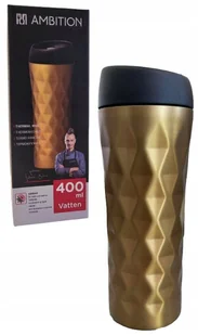KUBEK TERMICZNY TERMOS 400ML AMBITION VATTEN ZŁOTY - Kubki termiczne - miniaturka - grafika 1