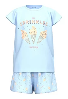 Piżamy dla dziewczynek - NAME IT Girl's NKFNIGHTSET Cap Icecream NOOS piżama Nantucket Breeze, 86/92, nantucket breeze, 86/92 cm - grafika 1