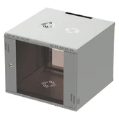 Szafy rack - Szafa wisząca Professional 19" 9U, 600mm, drzwi szklane, szara - miniaturka - grafika 1