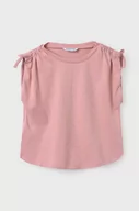 Koszulki dla dziewczynek - Mayoral top bawełniany dziecięcy kolor różowy - miniaturka - grafika 1
