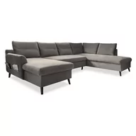 Narożniki - Ciemnoszara aksamitna rozkładana sofa w kształcie litery "U" Miuform Stylish Stan, prawostronna - miniaturka - grafika 1